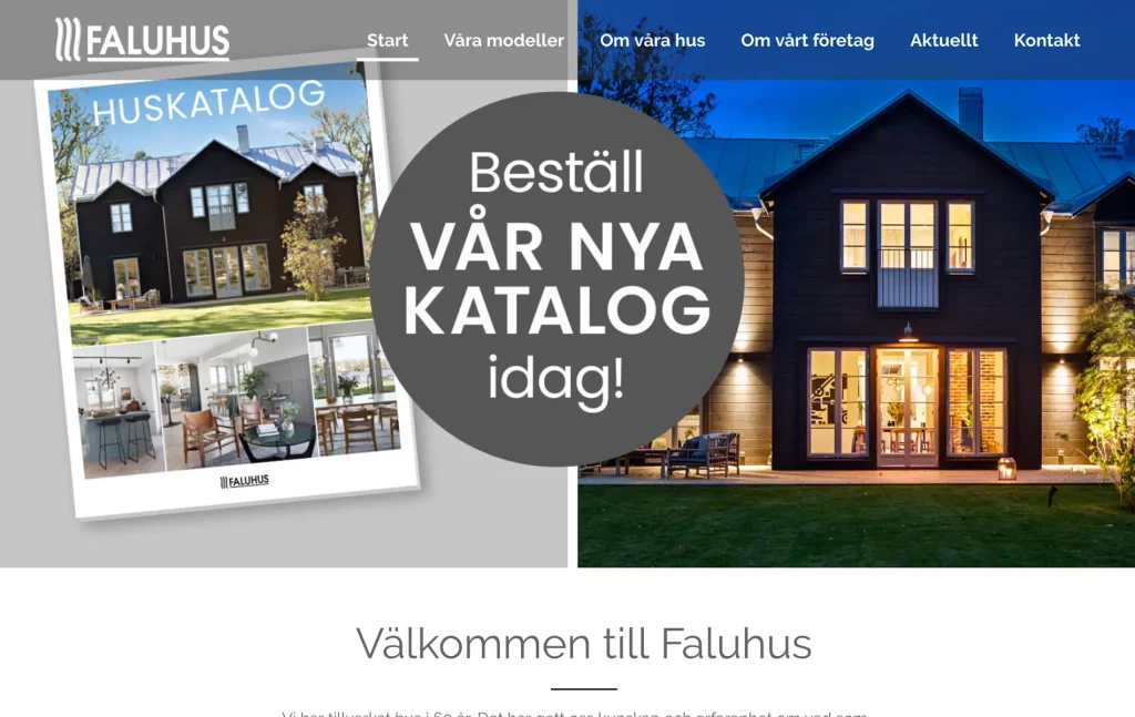 Faluhus - webbplats gjord i WordPress av Niclas Söderberg