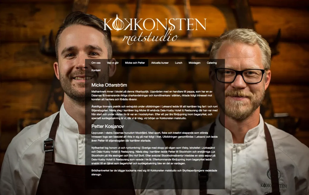 Kokkonstens - webbplats gjord i Wowspress av Niclas Söderberg