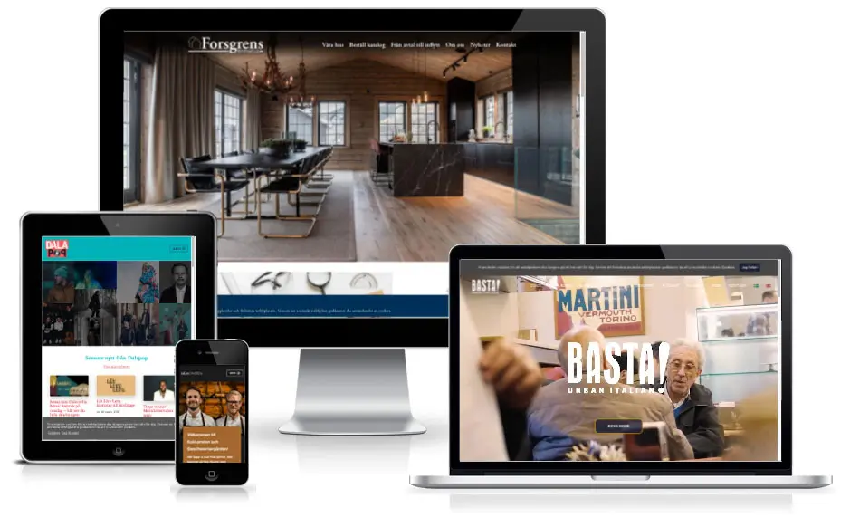 Responsiva webbplatser byggda i wordpress av Niclas Söderberg
